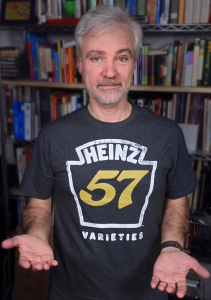 Me sporting my Heinz 57 T-shirt. Fun fact: the Heinz merch store doesn’t ship to Canada. Obtaining this took some doing.